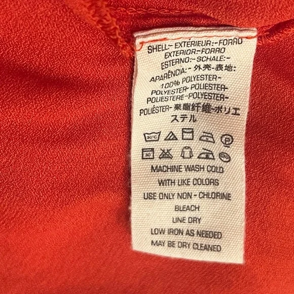 EUC. ✵☽Free People☾✵ Orange <So Fine> Surplice Choker Sleeveless Blouse Top | XS - Picture 7 of 13